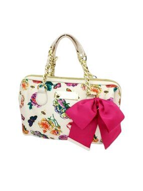 Betseyville Purse  Heart Crossbody Black and White Betsey Johnson